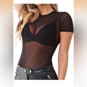 Elegant Black Sheer top